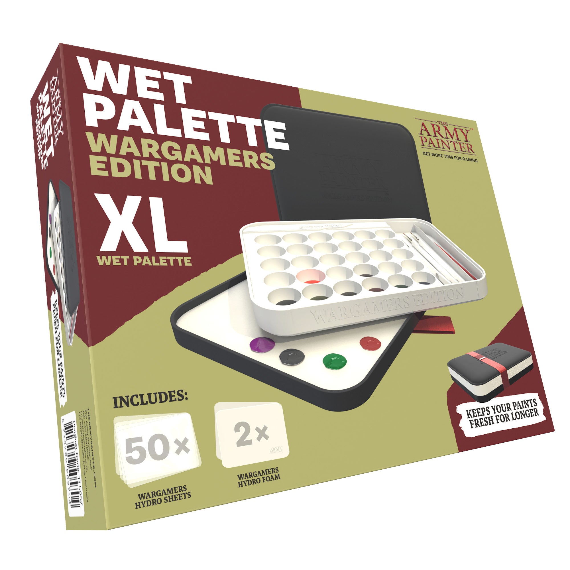 Wet Palette for Acrylic Painting Paper Palette with Pen wash Box- Premium  Wet Palette for Miniatures Paintwith 50 Palette Paper Sheets & 1Wet Palette