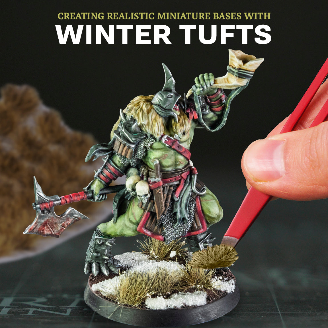 Creating Realistic Miniature Bases with Winter Tufts