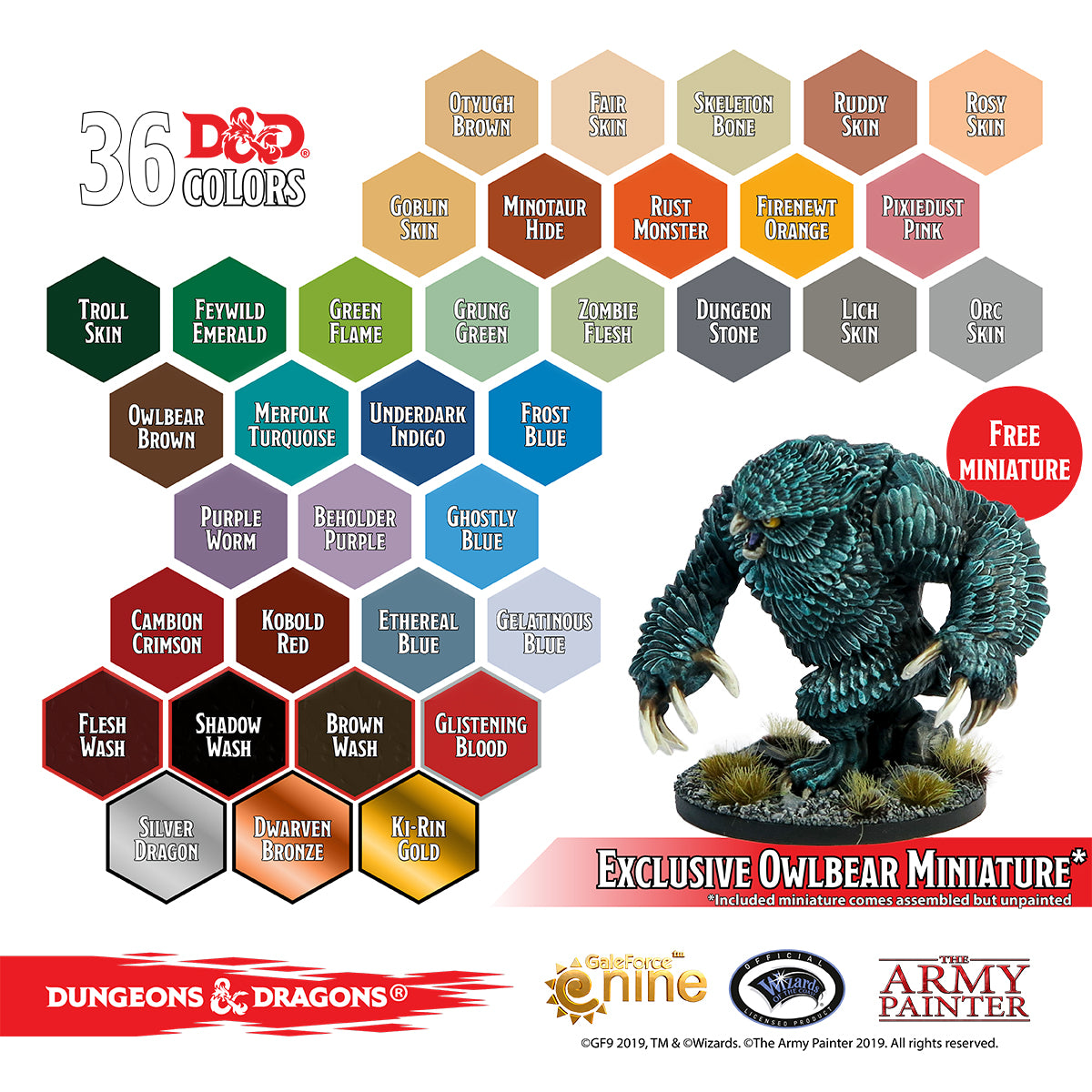 Paint Kit D&D Nolzur's Marvelous Pigments (36ct) Monster + Owlbear Min —  Twenty Sided Store