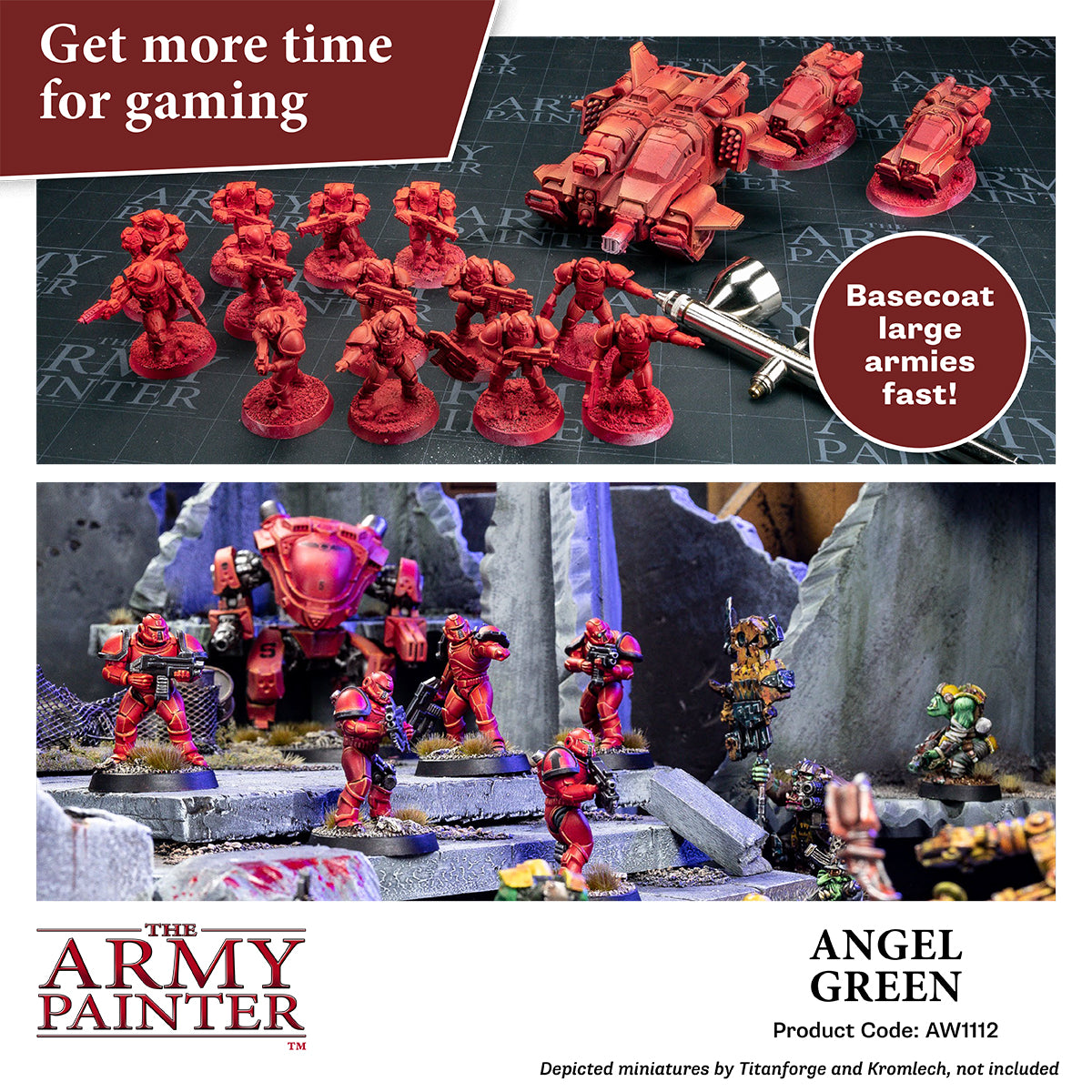 The Army Painter Warpaints Air – Airbrush-Farbe „Canopy Green“ – Vorverdünnt, Mit Mischkugel