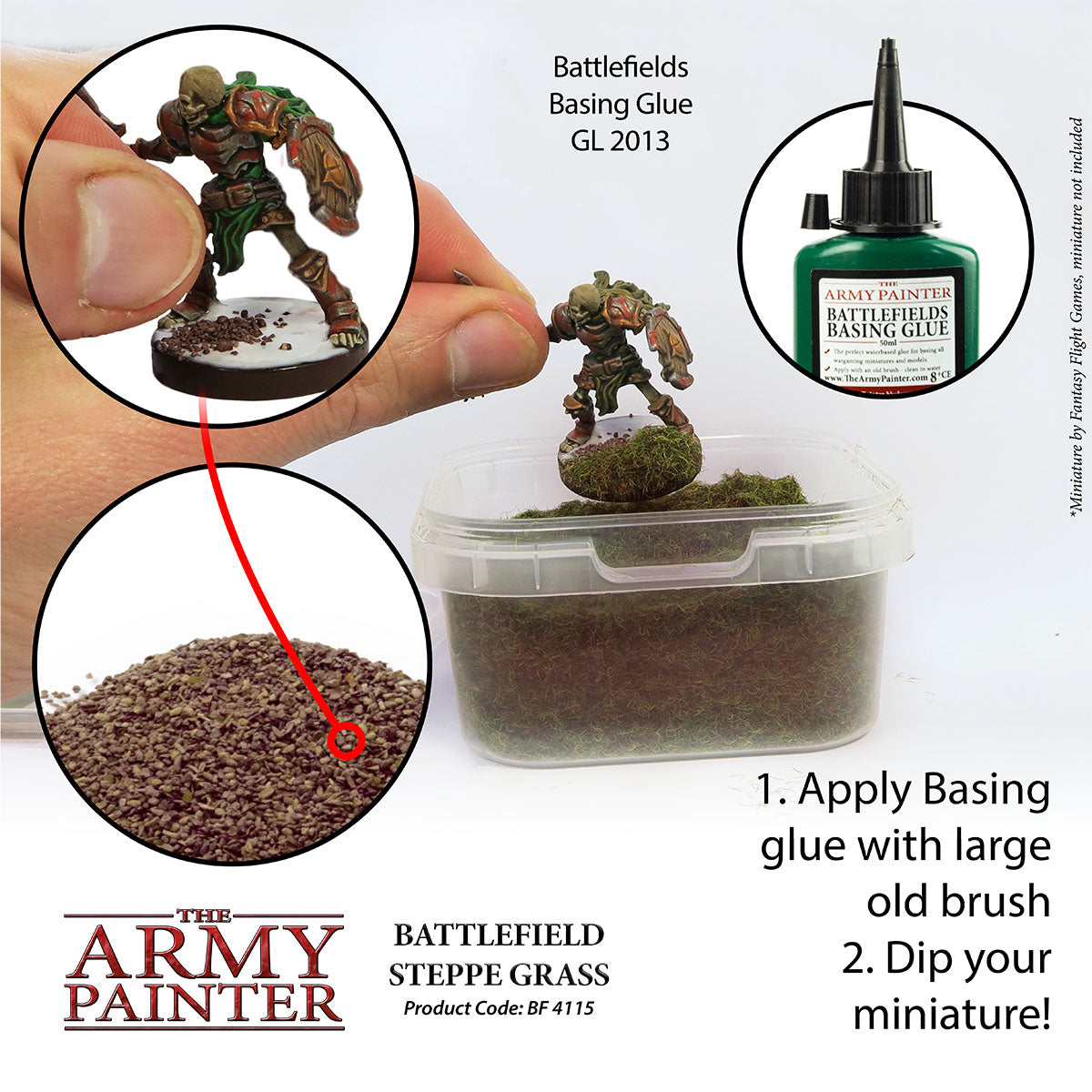 The Army Painter Battlefields Basing Set - Static Grass for Miniature  Terrain Basing set - Static Grass & Free Basing Glue, Woodland Scenic  Static