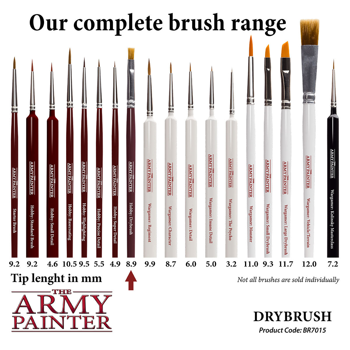 The Army Painter Masterclass Drybrush Set & Mixing Balls, Acrylic Paint  Brushes in 3 Sizes for Advanced & Professional Art, 100 PCS Rust-Proof