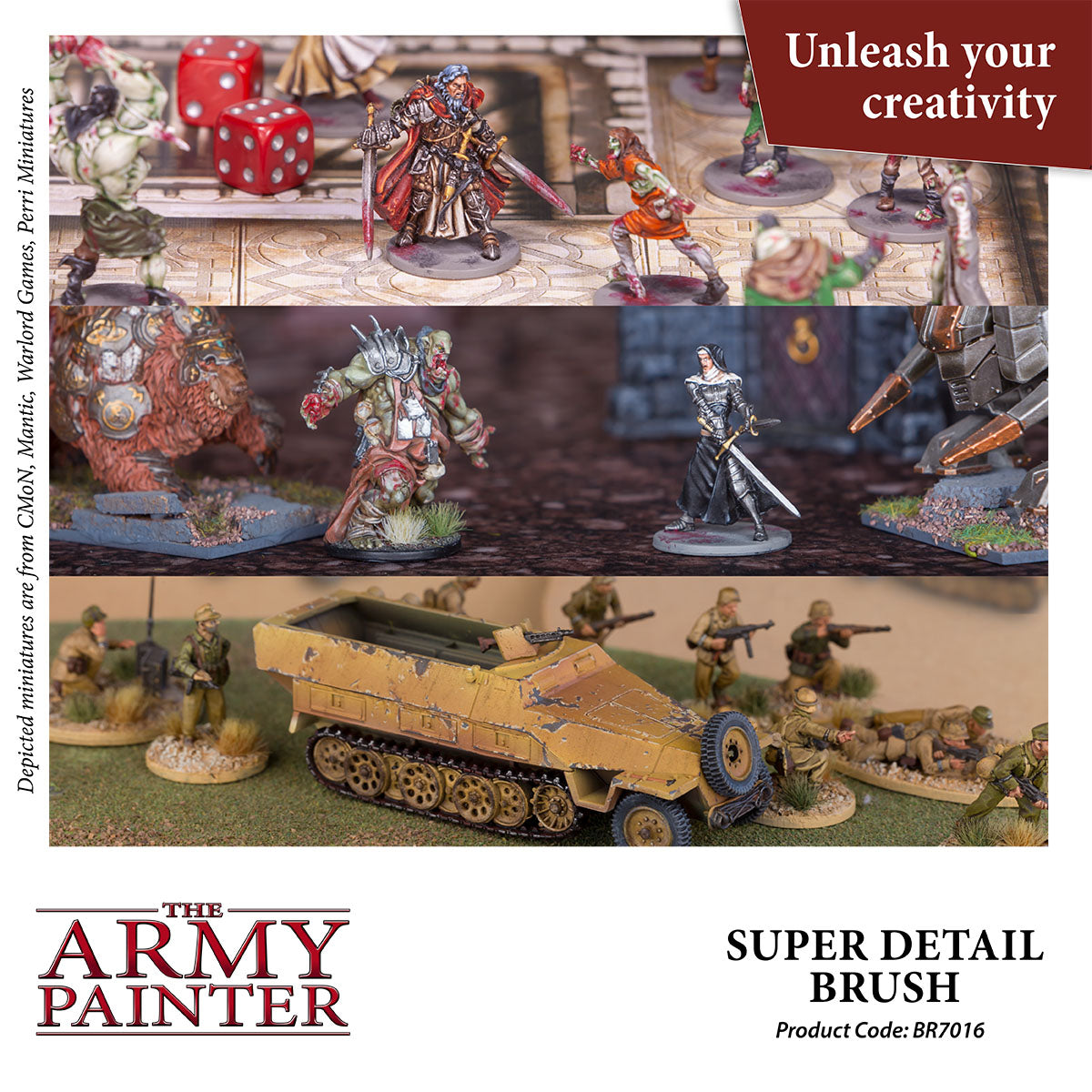 The Army Painter Hobby: 3pcs Super Detail - Fine Detail Paint Brush Set