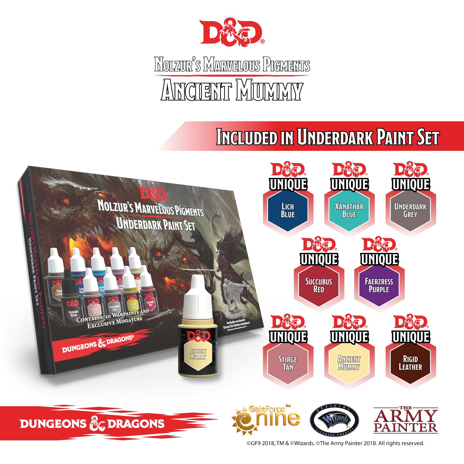 The Army Painter Dungeons and Dragons Monsters Paint Set Bundle with  Nolzur's Marvelous Brush Set - Painting Set for Model Miniature Painting  with 36