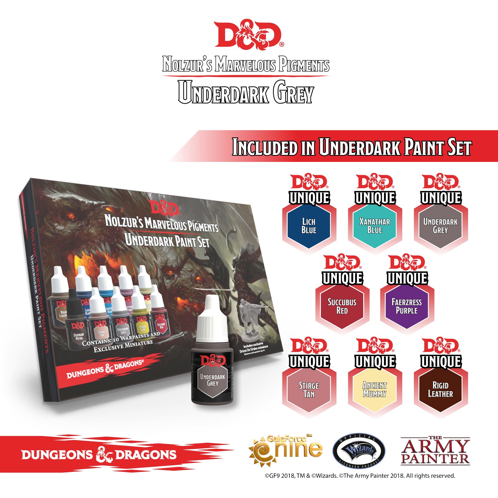 D&D Adventurers Paint Set with a free miniature - The Army Painter