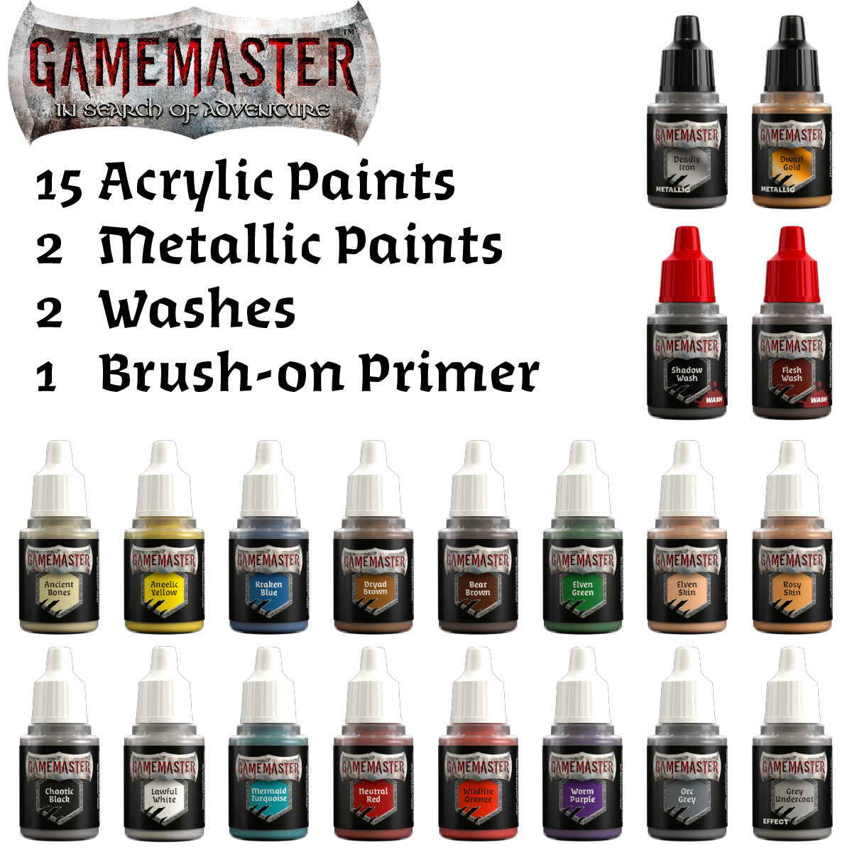 5 bottles of colorful Acrylic Paint - Buy now