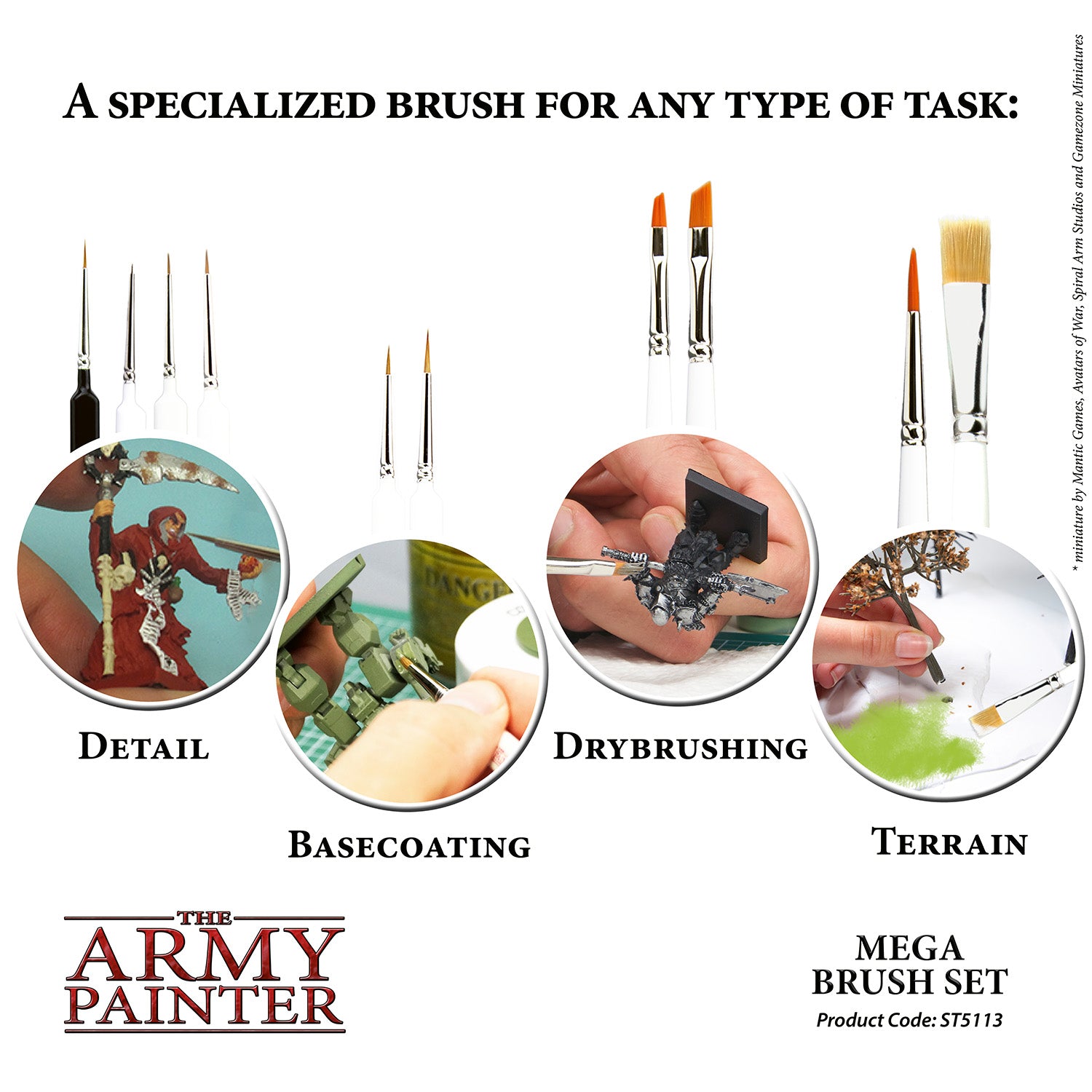 Brushes: Army Painter - Hobby Starter: Wargamers Most Wanted Brush Set -  Tower of Games