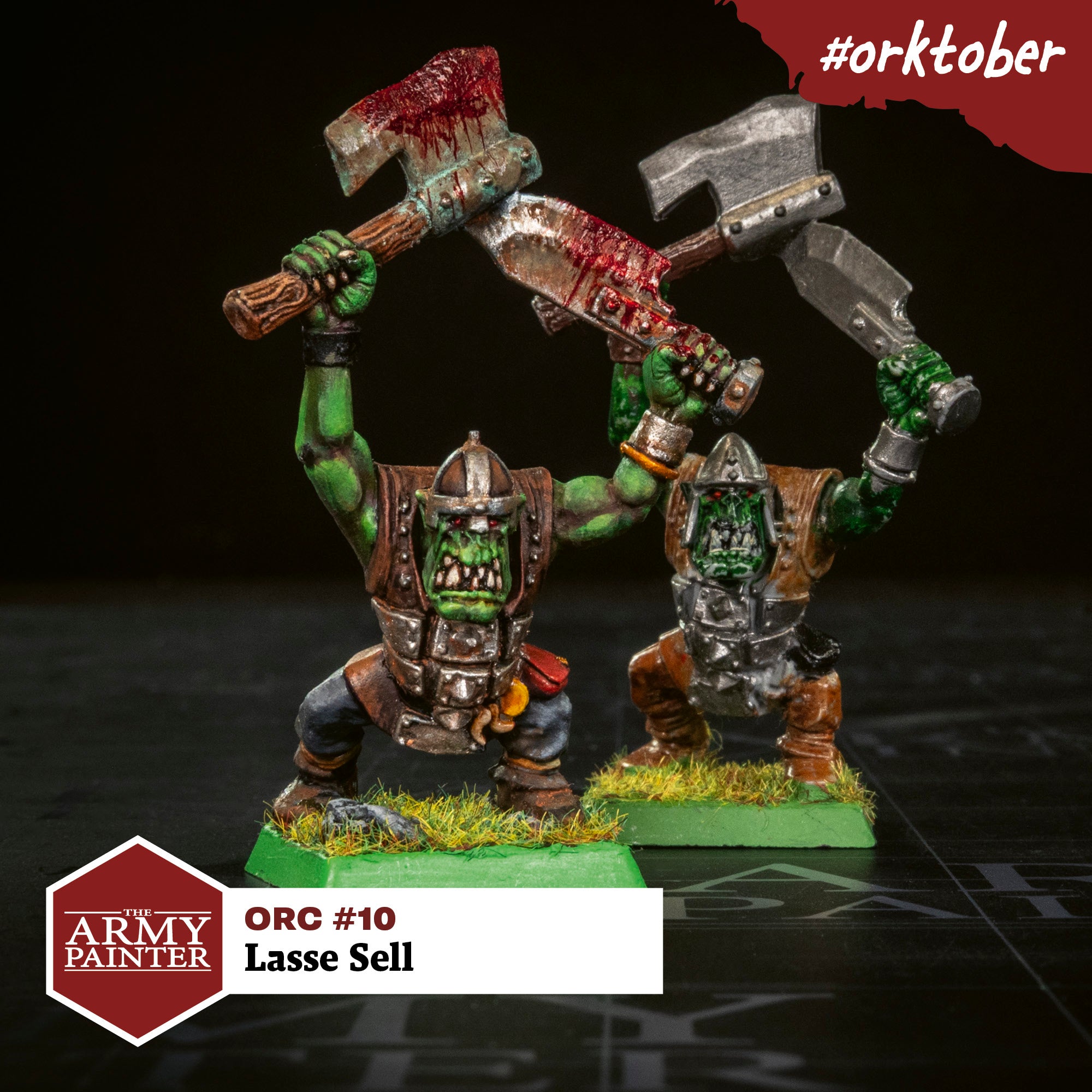 I recently found my old Warhammer Fantasy Orcs and Goblins army from around 20-25 years ago, and for Orktober, I decided to repaint one of my old Orcs to my current standard to have a display of how much I've learned since then. And let's be honest, the quality of and options for paint have also improved a lot since then!