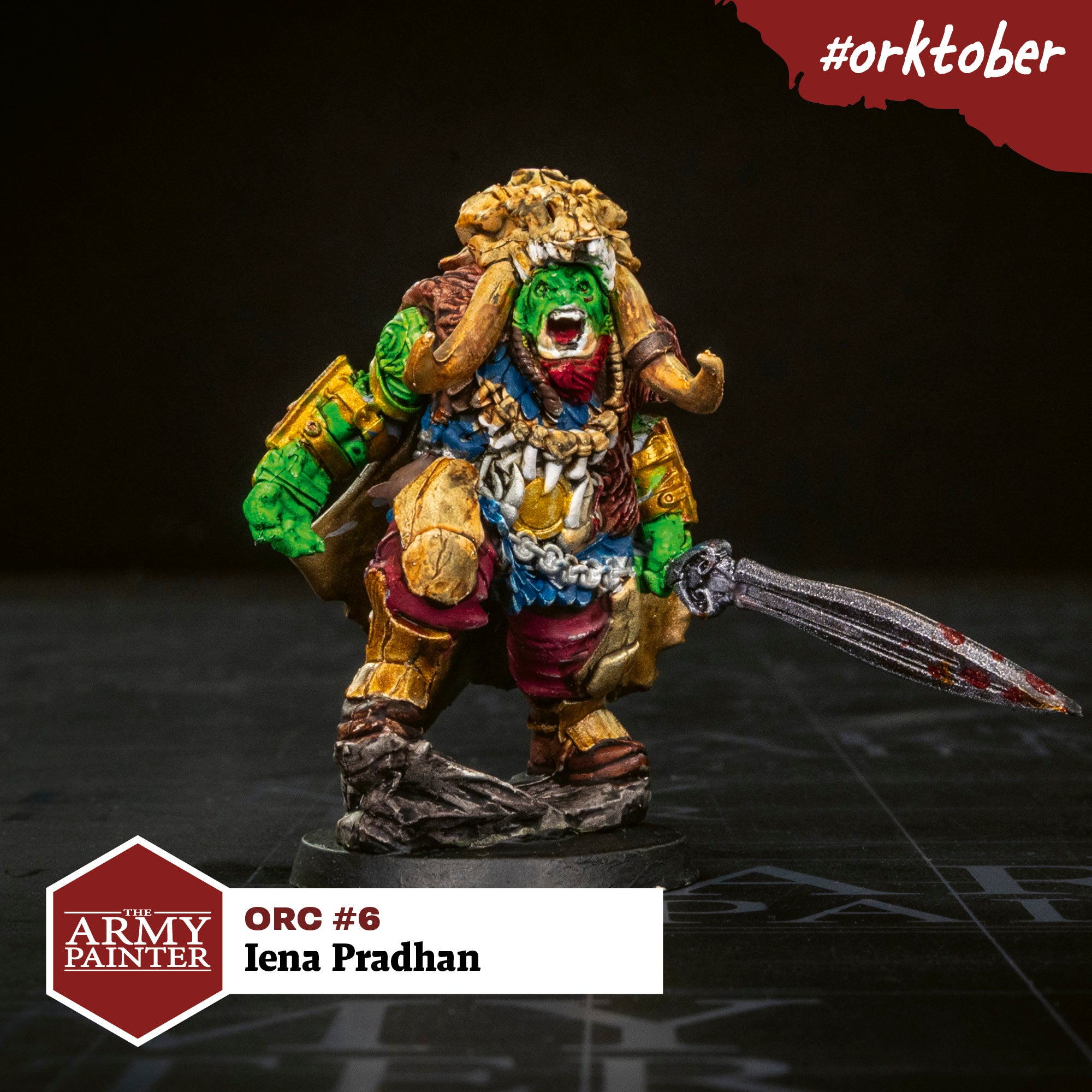 This is my first ever Ork – going back to basics as a beginner influenced me to test out different colours and paint – so welcome to the native ork.