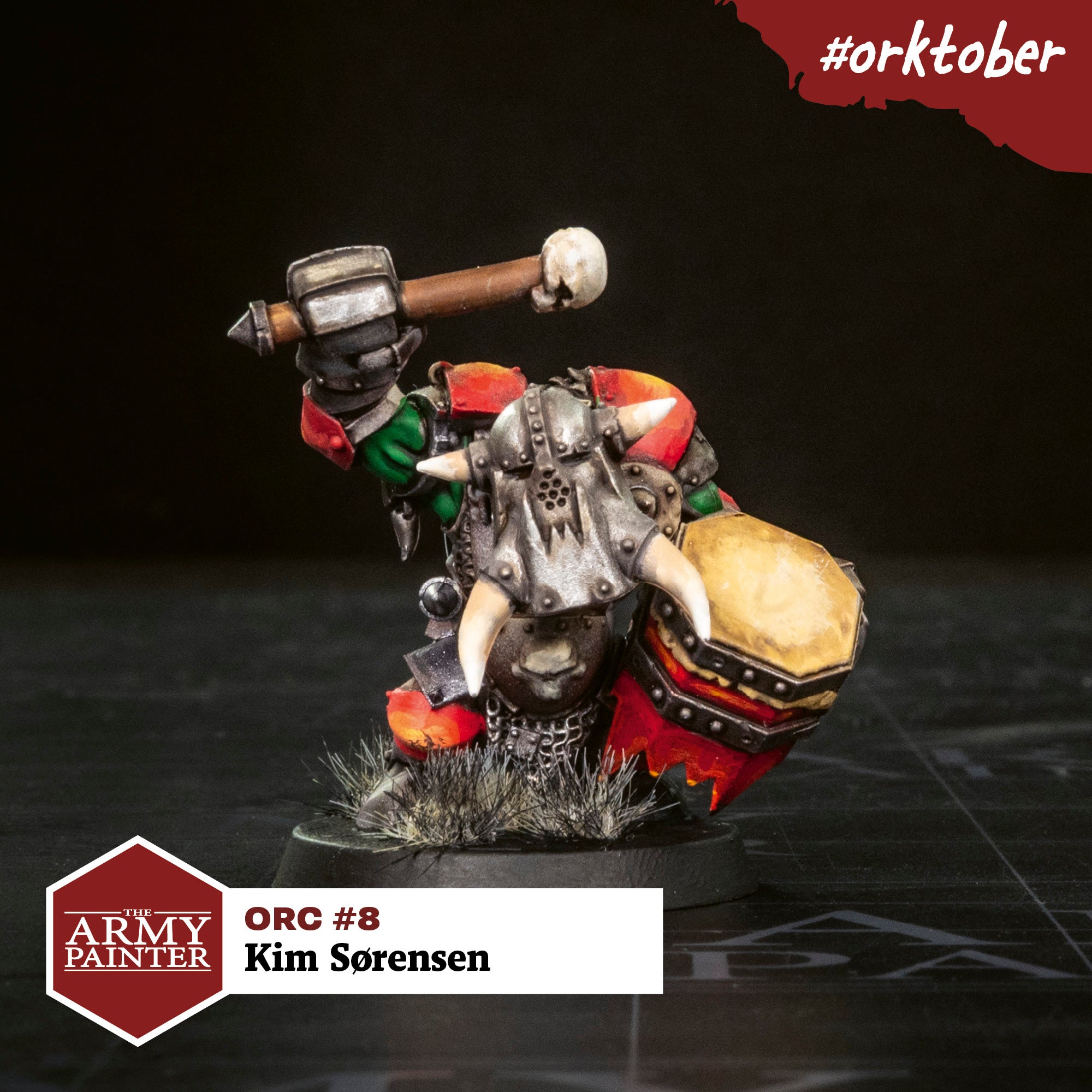 I recently picked up miniature painting again – starting with my favourite - orcs! Orktober seemed like the right time. This fella’s been unpainted on my desk for years… talk about being left in the dark green.