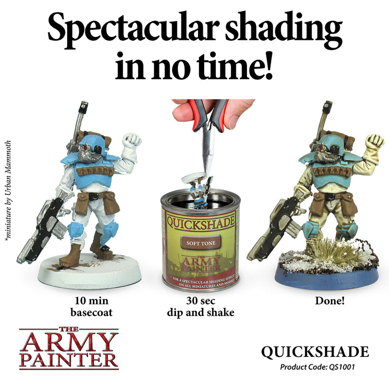 Mild tone. Army Painter Quickshade. Quickshade, Soft Tone.