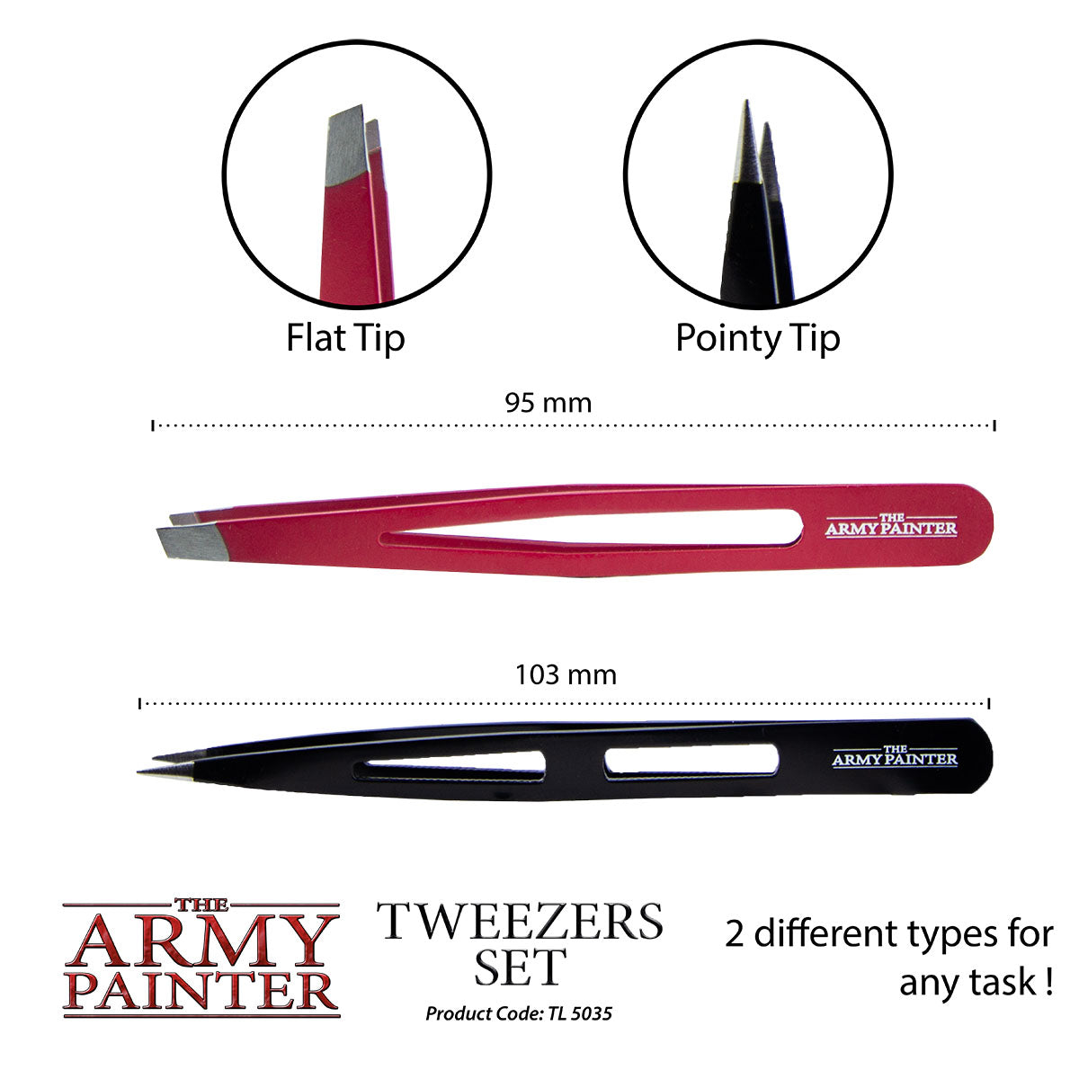 SURGICALUSA Tweezers Tool Kit – 3-Piece Color Coated Set For Hobby, Craft, Model Building