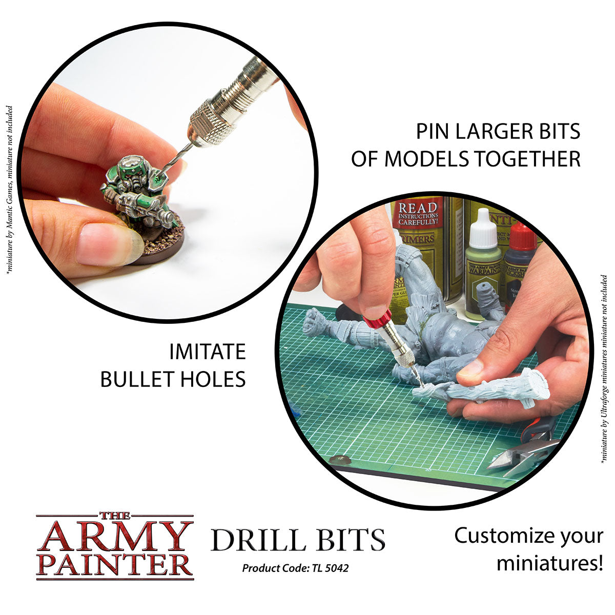 10 Drill Bits in different sizes. A perfect tool for miniature work