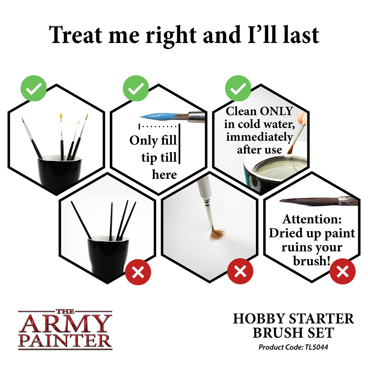 Buy Army Painter - Hobby Starter Brush Set - Board Game - Army Painter