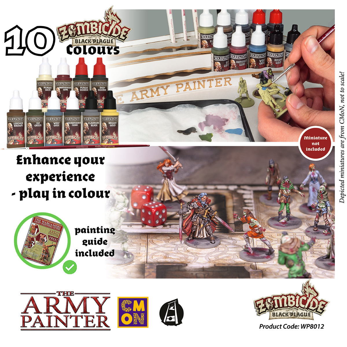 The Army Painter Miniatures Paint Set, 10 Model Paints with FREE