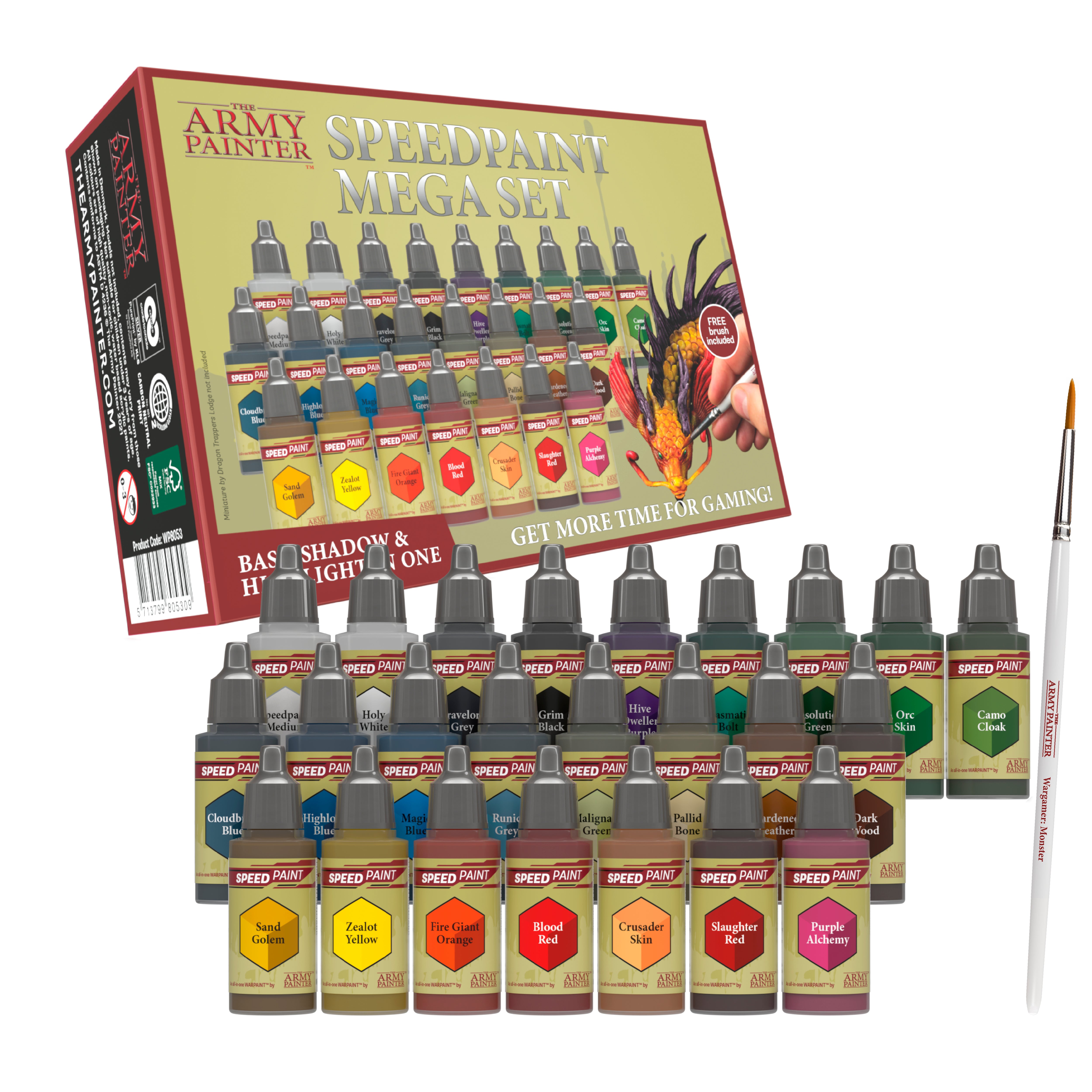 Mega Paint Set: Incl 24 Speedpaints + 1 FREE Brush - The Army Painter