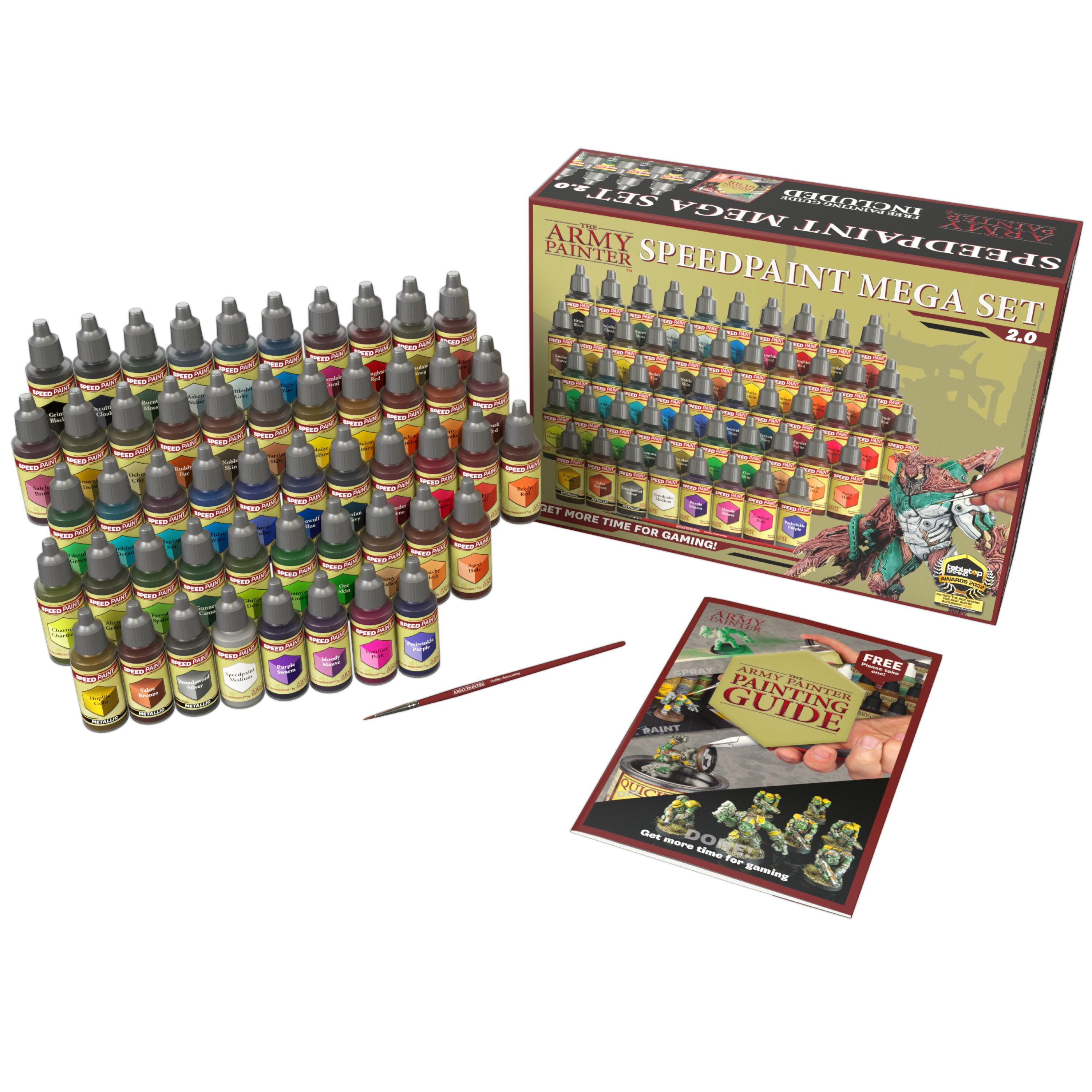 The Army Painter Speedpaint Mega Set, 24 Dropper Bottles of Non Toxic 18ml  Acrylic Paints with Mixing Balls including 1 Monster Paint Brush :  : Toys & Games