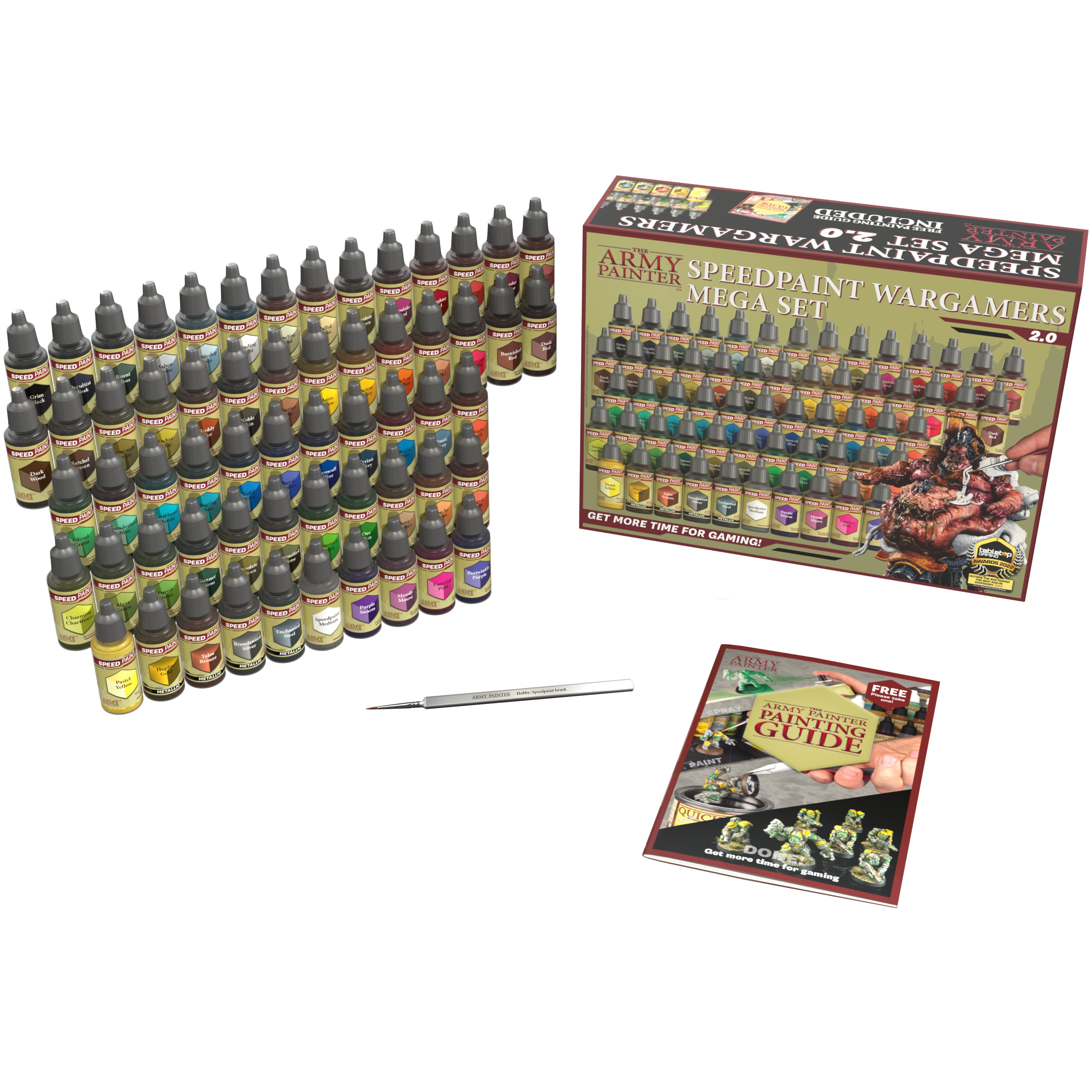 The Army Painter - Speedpaint Mega Set 2.0 Combo - 50x18ml Speedpaint Set Include 42 Speedpaint Colours, 3 Metallics, 1 Speed