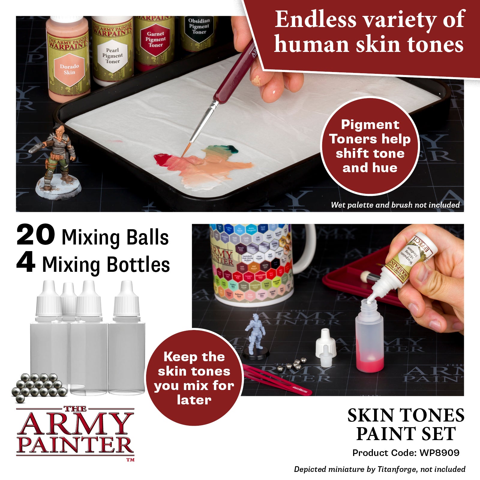The Army Painter Warpaints Set: Skin Tones Paint Set (WP8909) – Gnomish  Bazaar