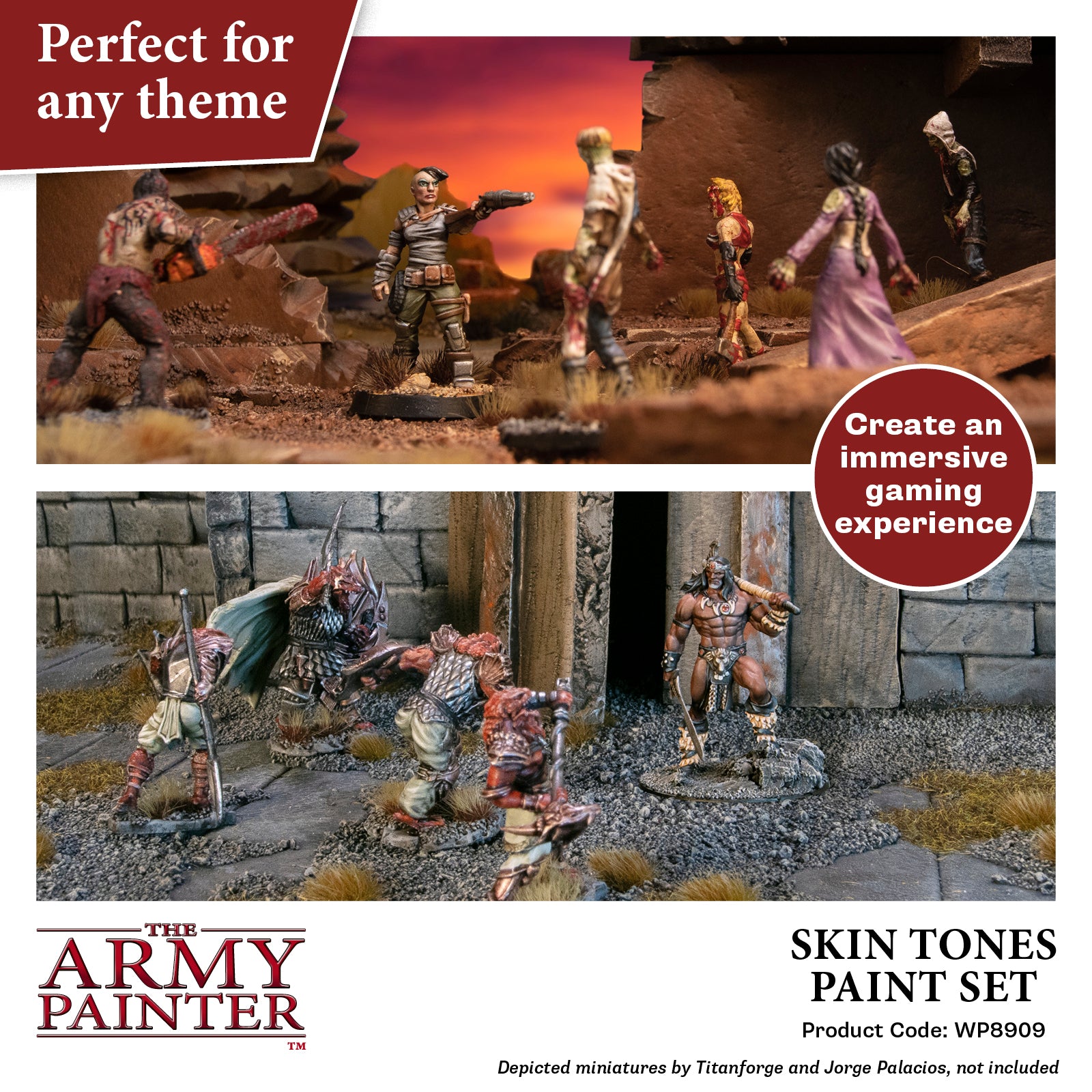Warpaints: Skin Tones Paint Set: Incl. 16 Warpaints! - The Army Painter